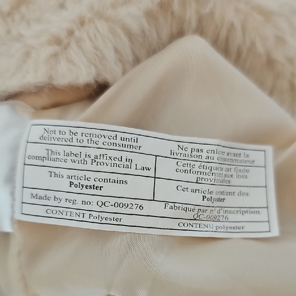 Ci Sono Bone Tan Color Button Up Furry Fur Womens Coat - 2X - Picture 15 of 15